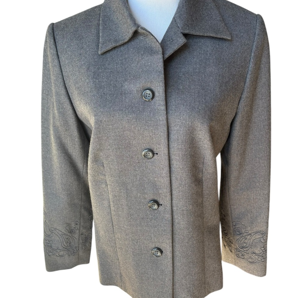 Pendleton Gray Blazer Tailored Wool Blend